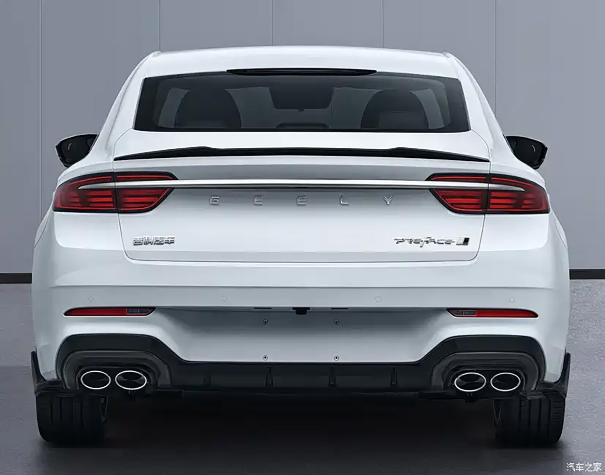 Новый Geely Preface — вид сзади