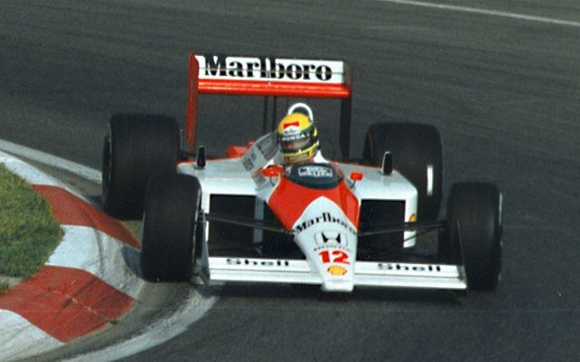 Сенна пилотирует McLaren MP4/4 на Гран-при Канады 1988 года