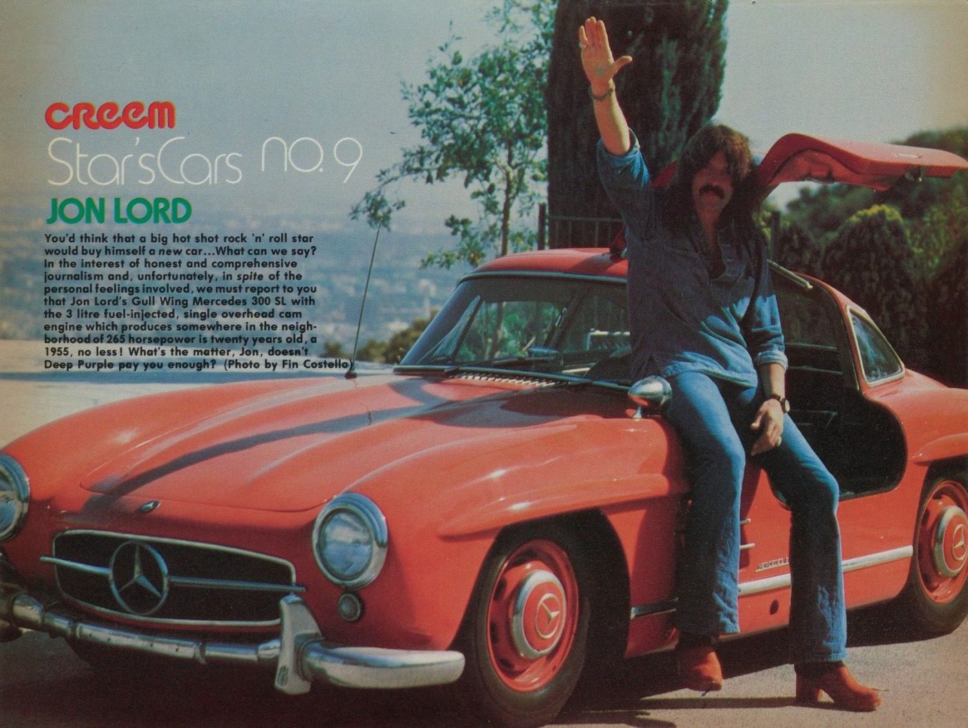 Mercedes 300 SL и Джон Лорд. Фото Фина Костелло