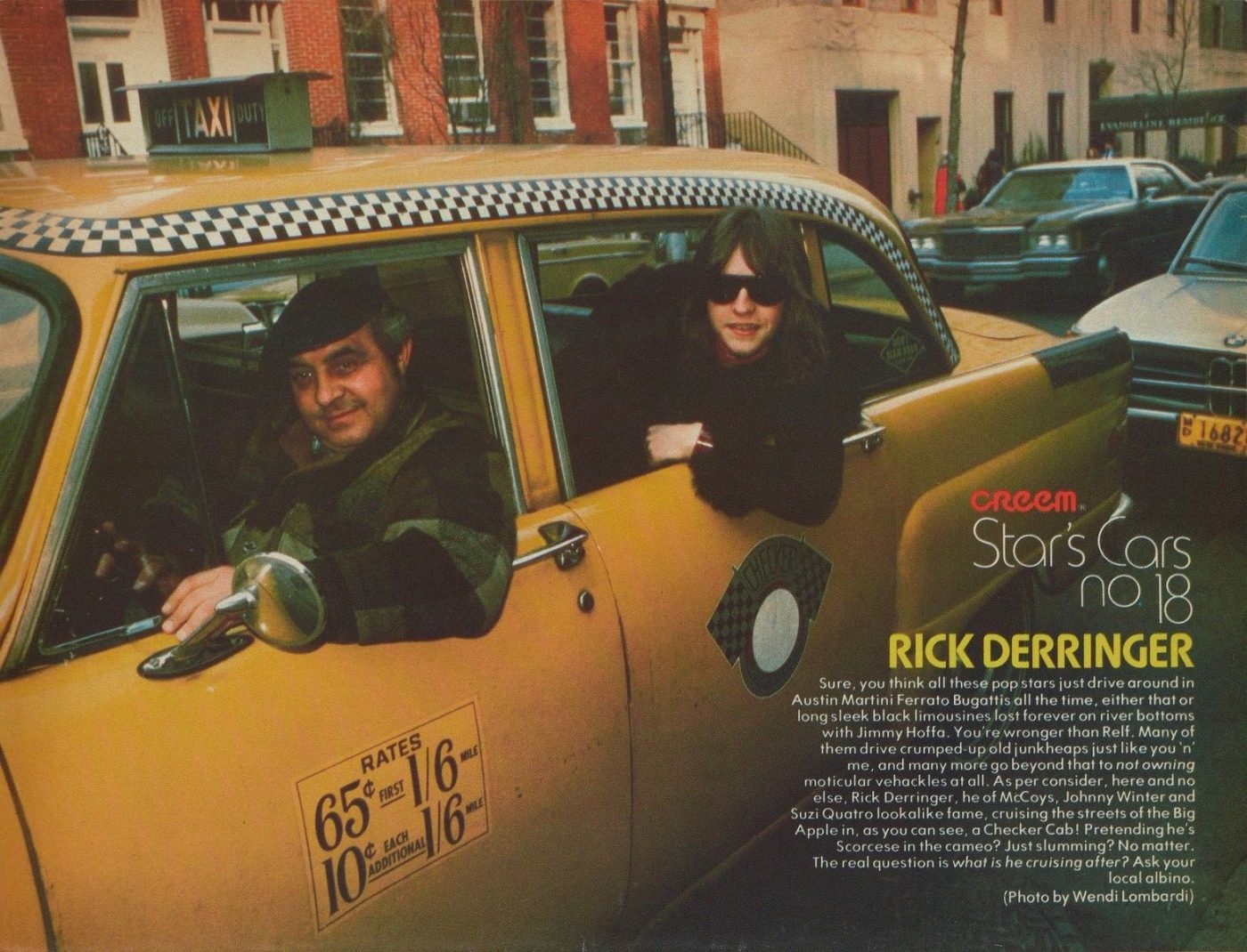Checker Cab и Рик Дерринджер, фото Венди Ломбарди
