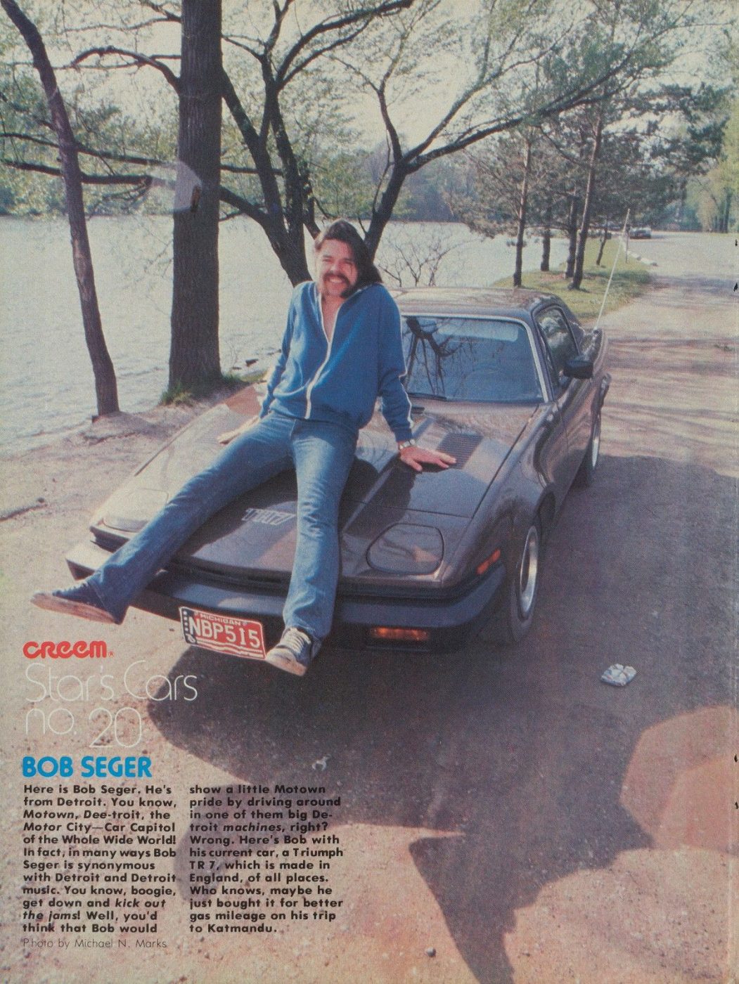 Triumph TR 7 и Боб Сигер, фото Майкл Н. Маркс