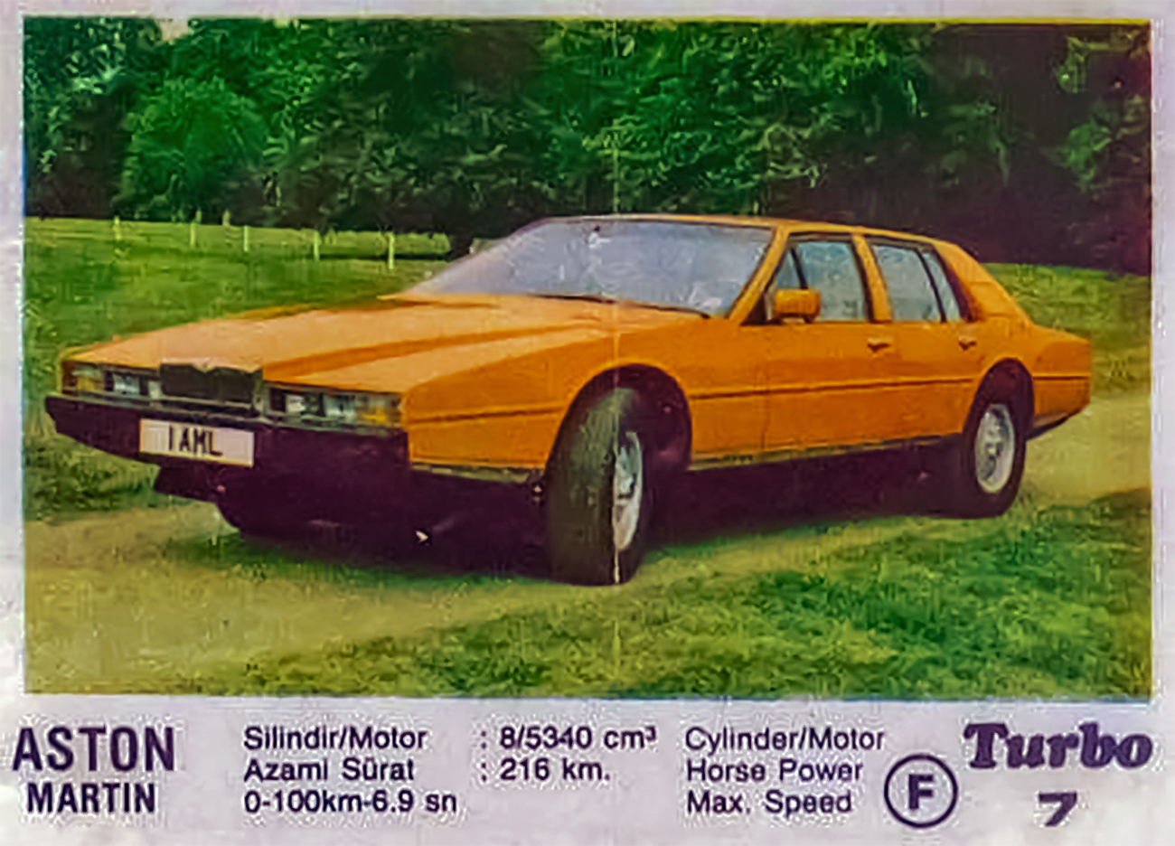 Вкладыш Aston Martin Lagonda №7